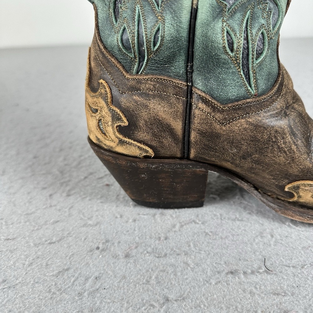 Vtg Dan Post Bluebird Snip Toe Women's 6.5M Leather Western Cowboy Boots DP3544 - Picture 11 of 16